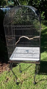 Bird Cage Large Arched Roof Metal with Stand