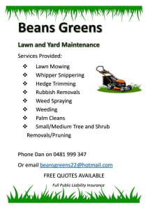 Yard and Lawn Maintenance Including Tree Removal 