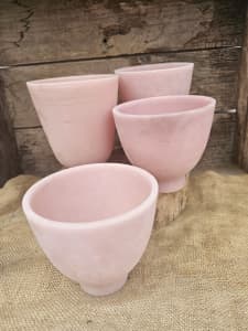 House of Ivory Pink Bees Wax Candles Holders - Incredibly Rare.