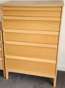 Very good condition IKEA Birch Bedroom Chest of Drawers (5 Drawers)