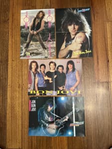 Four Bon Jovi posters from TV Week