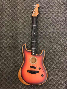 Fender American Acoustasonic Stratocaster Guitar, Very New Condition