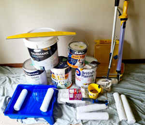 Paints, Rollers, Brush and more
