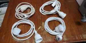 2 - 3m Power cord extension leads good condition