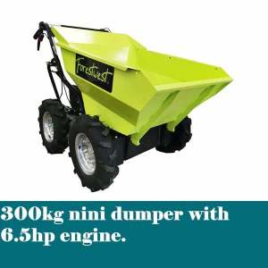 300kg Motorised Wheelbarrow, 6.5hp Mini Dumper Manual Tip BM11077