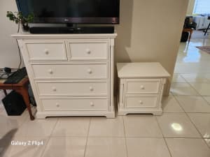 Chest of Drawers and Bedside table combo
