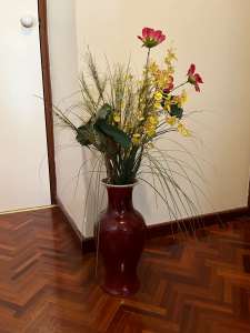Vintage Chinese Red Langyao Oxblood Glazed Sang De Beouf Vase