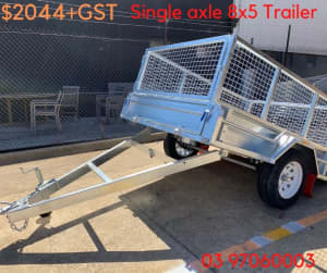 8x5 Single Axle Tipping Trailer FULLY GALVANIZED WELDED