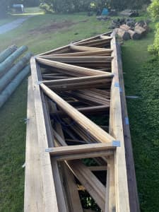 Recycled hardwood trusses for sale. NEED GONE SELLING CHEAP