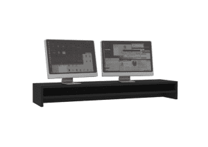 vidaXL Monitor Stand Black Engineered Wood (SKU:800334) Free Delivery