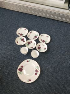Crown Royal 3 piece Tea Set (missing cup & plate)