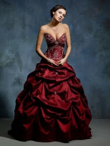 Red Mia Solano Wedding Dress