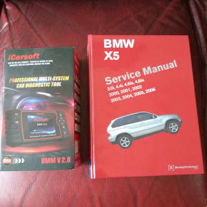 BMW X5 Bentley Service Manual and iCarsoft BMW V2 car diagnostic tool