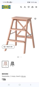 IKEA BEKVAM Step Ladder Foldable