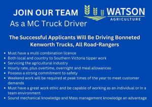 MC Truck Driver(MATHOURA)(Watson Agriculture)