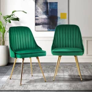 Set of 2 Dining Chairs Retro Chair Cafe Kitchen Modern Metal