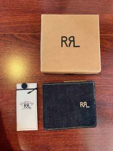 Brand New Ralph Lauren RRL Double RL Indigo Denim Bifold Wallet