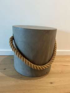 James Lane Concrete Side Table with Rope