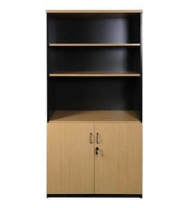 Stationery Cabinet Half Door with Lock & 3 Adjustable Shelves