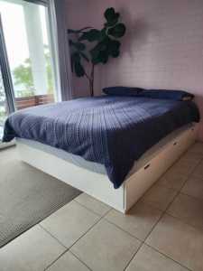 Ikea Queen Bed with Firm Mattress