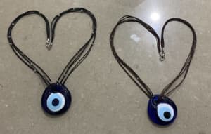 Turkish Evil eye 4cm Nazar Amulet Necklace Handmade Glass @ $20 each
