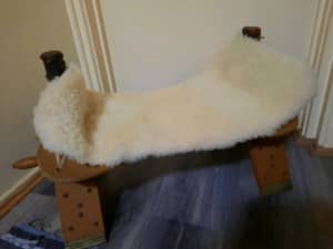 Camel Saddle Seat with Optional fur rug