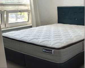 King Mattress with bedframe and headboard 