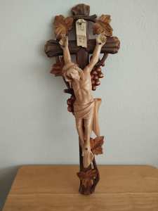 Hand Carved European Crucifix