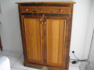 Rosebank Cottage recycled timber Tall Country Cupboard-SOLD PENDING PU
