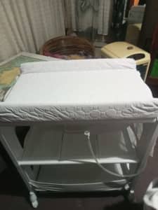 Baby change table with bath