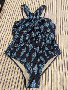 Size M (12-14) womens printed sling bandeau bathers