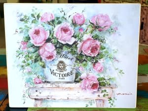Lovely Gail Mccormack original signed artwork roses in Jug