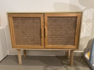 Rattan sideboard table excellent brand new condition