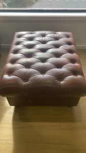 Large Leather ottoman