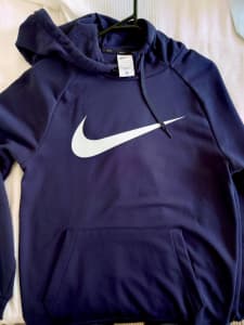 NIKE Dri Fit Navy Blue Hoodie Size SMALL NEW WOT