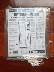 Optima 2VC Clear Album Pages 10 Sheets x 2 packs - As New