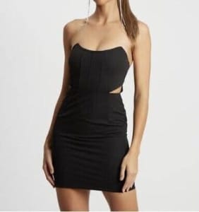 BWLDR Levine black mini dress (12) - new