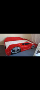 Kids Racecar King Single bed and mattress