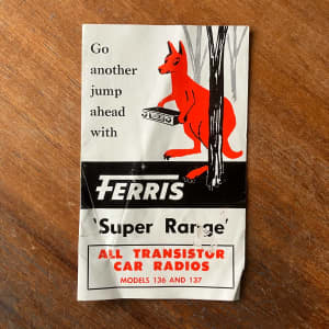 Ferris Super Range Radio Brochure. Can Post