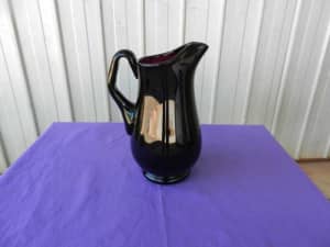 Ruby Red Glass Pitcher Jug - WHITEFRIARS Mid Century Vintage