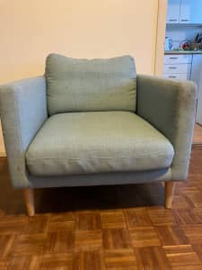 Single armchair freedom green