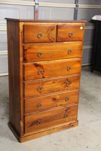 VGC extra-large wooden 7 drawers tallboy can deliver
