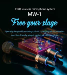JOYO MW-1 Wireless Microphone Transmitter and Receiver System 4 Channe