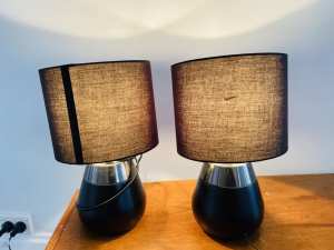 Touch lamps. Excellent condition, $30 the pair, Pick Up West Moonah