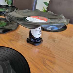 Cake Stand (One level) Hand-made from old LPs (Vinyl records)