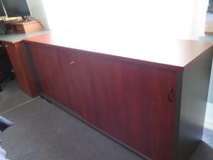 Office credenza with sliding doors 1.8m long
