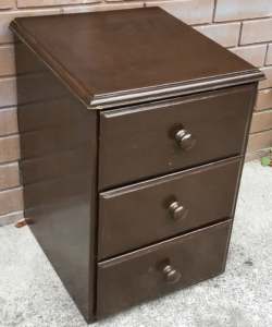 bedside table with 3 drawers, h62x43x46cm
