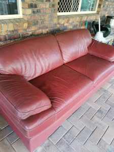 Free real leather couch 