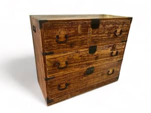 Antique traditional Kimono Tansu chest of drawers Japanese 1890’s