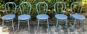 5 Metal Garden Patio Chairs